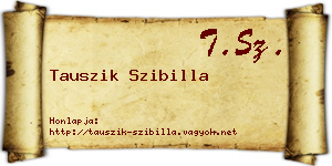 Tauszik Szibilla névjegykártya